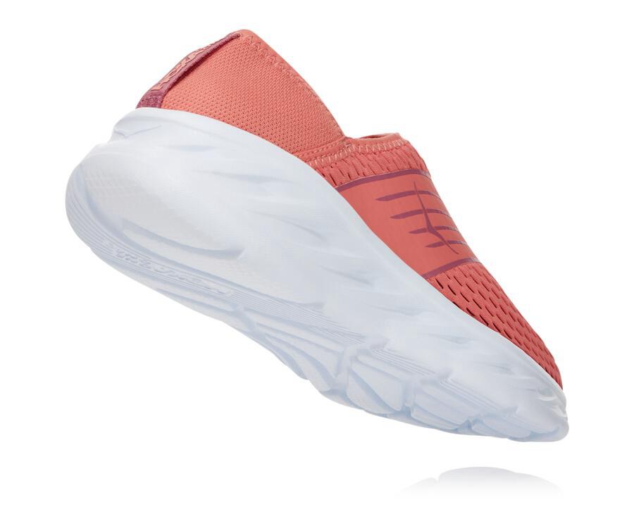 Hoka One One Womens Sandals - ORA Recovery - Orange/White - FSDA47806